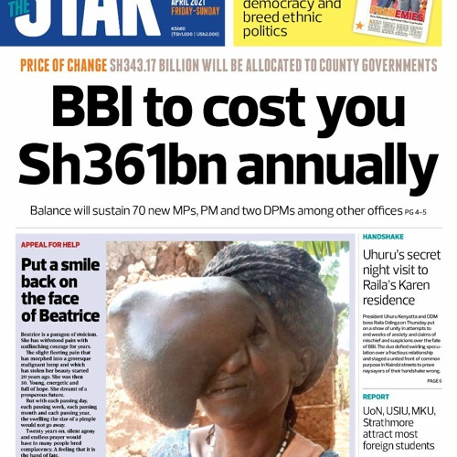 ภาพปกอัลบั้มเพลง The News Brief Uhuru shows out to salvage BBI