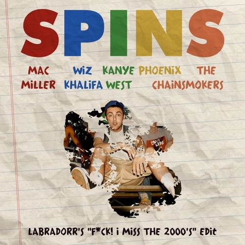 ภาพปกอัลบั้มเพลง Spins (Mac Miller X Wiz Khalifa X Kanye West X Phoenix X The Chainsmokers)