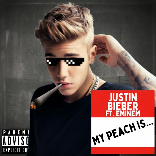 ภาพปกอัลบั้มเพลง My Peach Is peaches x my name is Justin Bieber feat. Eminem
