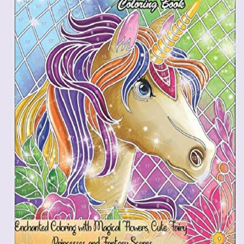 ภาพปกอัลบั้มเพลง DOWNLOAD ⚡PDF✔ Unicorn Coloring Book Mosaic Color By Number - Enchanted Coloring with Magical