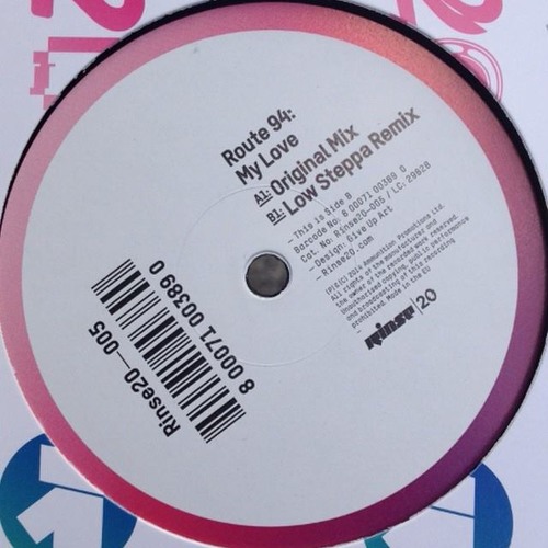 ภาพปกอัลบั้มเพลง Route 94 - My Love Ft. Jess Glynne (Low Steppa Remix)