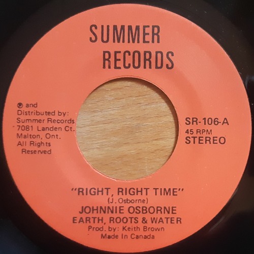 ภาพปกอัลบั้มเพลง Johnny Osbourne -Right Right Time Version