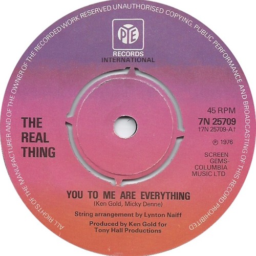 ภาพปกอัลบั้มเพลง The Real Thing - You To Me Are Everything (Edit)