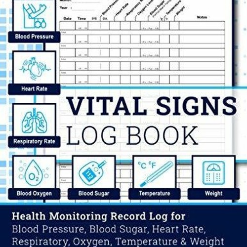 ภาพปกอัลบั้มเพลง PDF book Vital Signs Log Book Complete Health Monitoring Record Log for Blood Pressure Blood S