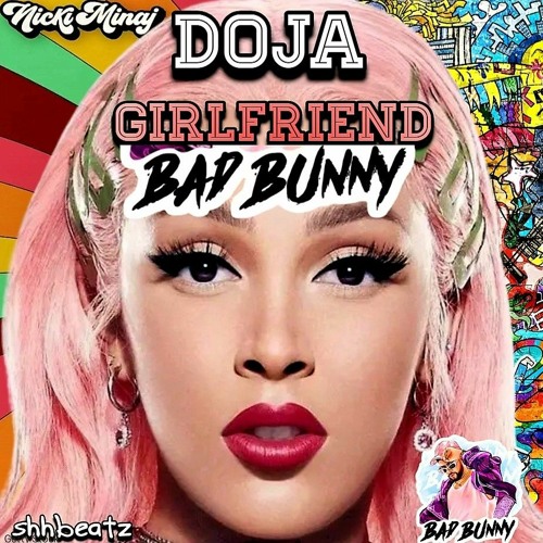 ภาพปกอัลบั้มเพลง Bad Bunny Doja Cat Girlfriend (Woman) ft. Nicki Minaj The Weeknd Tiktok REGGAETON Instrumental