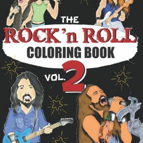 ภาพปกอัลบั้มเพลง ( j6z ) ROCK N ROLL COLORING BOOK - volume 2 A music coloring book for adults - For rock hard rock