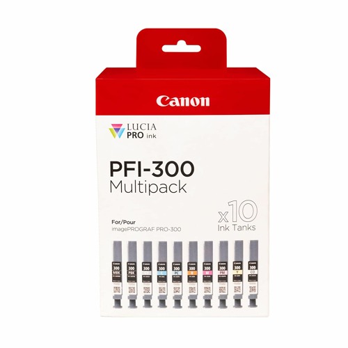 ภาพปกอัลบั้มเพลง FREE SHIPPING Canon PFI-300 Mulitpack Printer Ink for imagePROGRAF PRO-300 with 10 Ink Cartridge