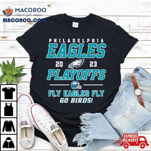 ภาพปกอัลบั้มเพลง Philadelphia Eagles 2023 Nfl Playoff Fly Eagles Fly Go Birds Shirt