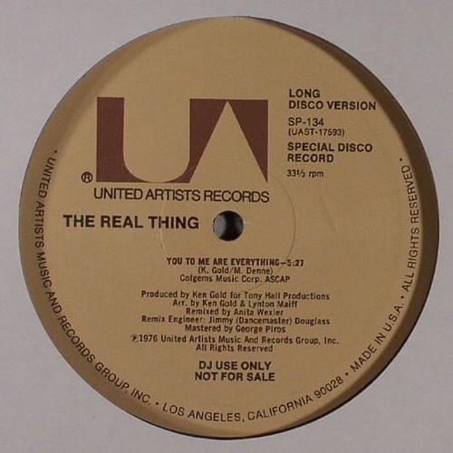 ภาพปกอัลบั้มเพลง The Real Thing ‎– You To Me Are Everything (Disco Version)