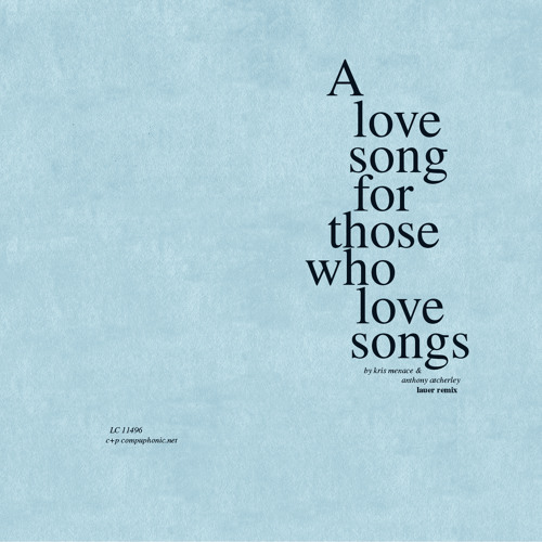 ภาพปกอัลบั้มเพลง A LOVE SONG FOR THOSE WHO LOVE SONGS (LAUER REMIX)