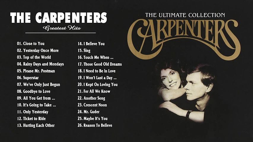 ภาพปกอัลบั้มเพลง The Carpenters Gold Best Songs Of The Carpenters - Greatest Hits Full Album Of The Carpenters