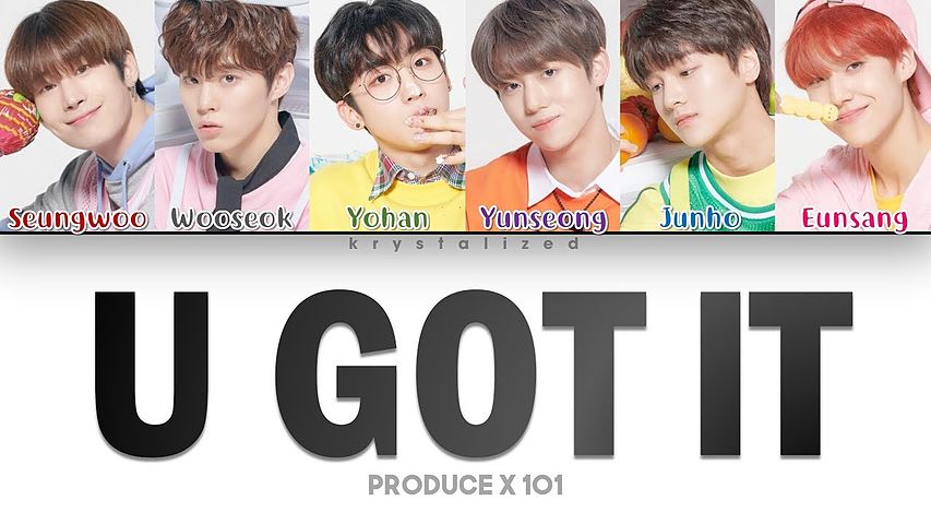 ภาพปกอัลบั้มเพลง PRODUCE X 101 GOT U (갓츄) & 39 U GOT IT& 39 (Color Coded Han Rom Eng Lyrics)
