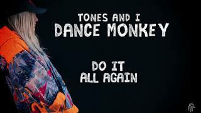 ภาพปกอัลบั้มเพลง TONES AND I - DANCE MONKEY (LYRIC VIDEO) 160K)