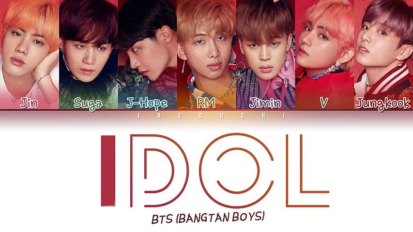 ภาพปกอัลบั้มเพลง BTS (방탄소년단) - IDOL (Color Coded Lyrics Eng Rom Han 가사)