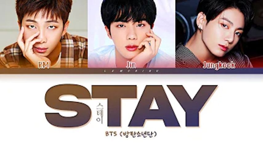 ภาพปกอัลบั้มเพลง BTS Stay Lyrics 방탄소년단 Stay 가사 Color Coded Lyrics Han Rom Eng 190420788